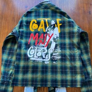 Greg Lauren X Brandon Lake Green Plaid GL1 Size 5